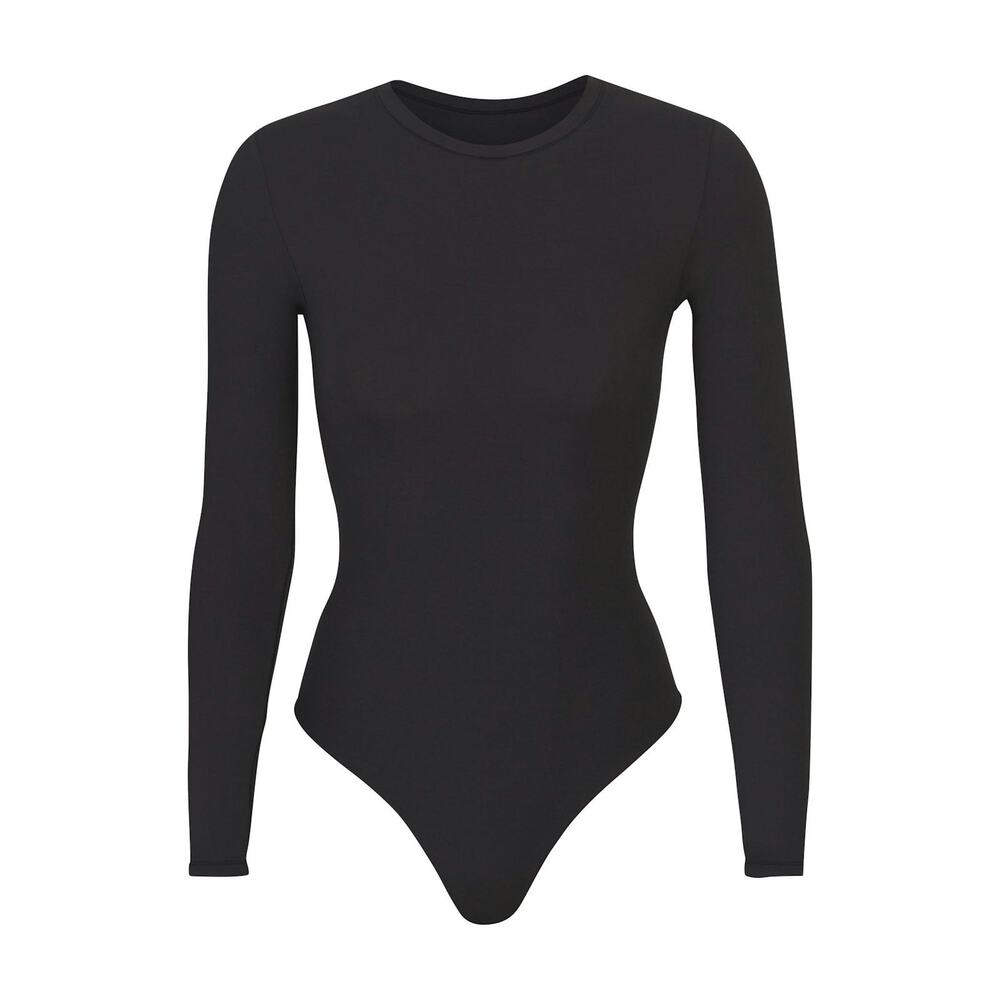 SKIMS Fits Everybody Long Sleeve Crew Neck Bodysuit - S